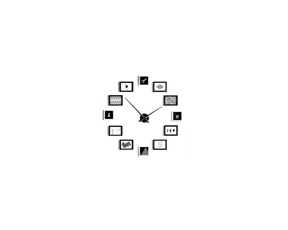 Zegar z ramkami na zdjęcia - copy of Nowoczesny zegar ścienny ramki ramka na zdjęcia XXL