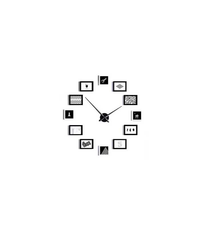 Zegar z ramkami na zdjęcia - copy of Nowoczesny zegar ścienny ramki ramka na zdjęcia XXL