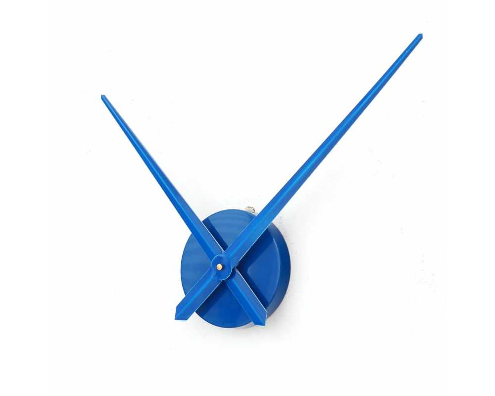Duży Zegar ścienny 3D DIY XXL12S niebieski do kuchni