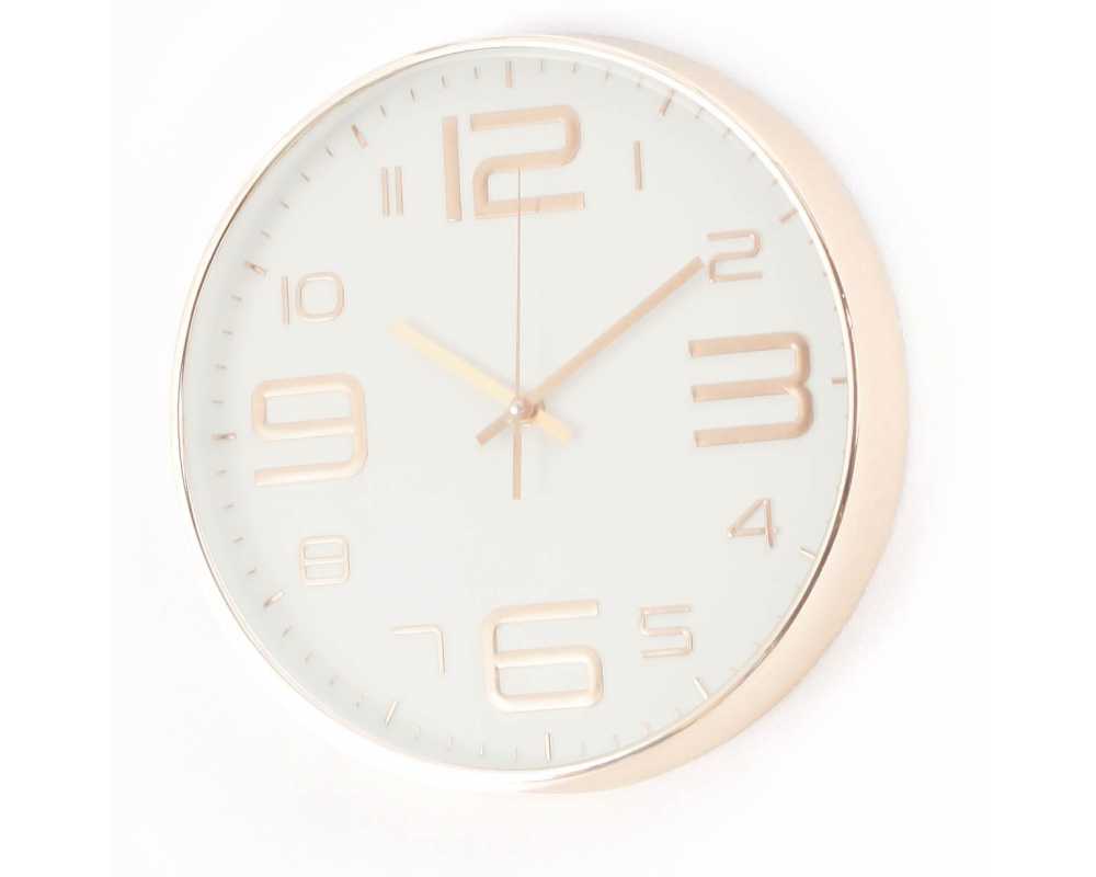 Klasyczny zegar ścienny w nowoczesnym stylu Rose Gold cyfra M3 - dekoracyjny zegar wiszący - wyposażenie wnętrz 