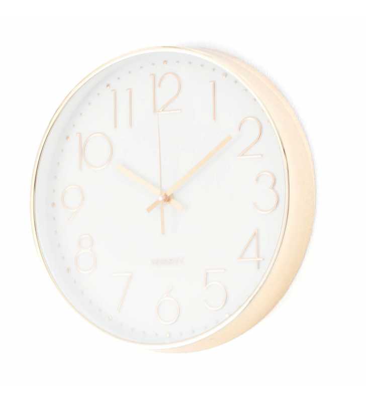Klasyczny zegar ścienny w nowoczesnym stylu Chrom cyfry M2  - dekoracyjny zegar wiszący - wyposażenie wnętrz 