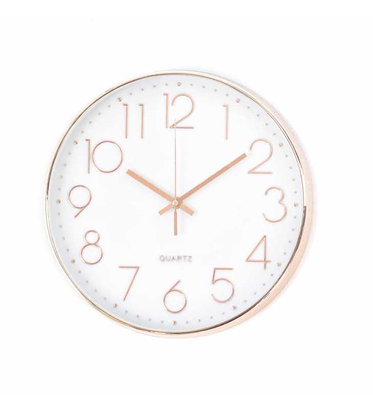 Klasyczny zegar ścienny w nowoczesnym stylu Chrom cyfry M2  - dekoracyjny zegar wiszący - wyposażenie wnętrz 