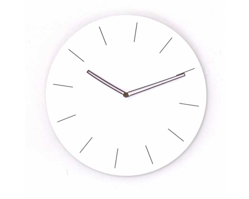 Nowoczesny zegar ścienny z akcentem drewna płynący mechanizm inkeks - dekoracyjny zegar wiszący - wyposażenie wnętrz 
