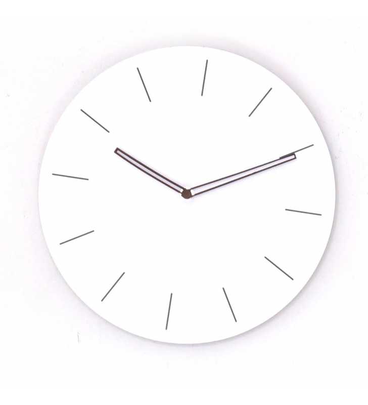 Nowoczesny zegar ścienny z akcentem drewna płynący mechanizm inkeks - dekoracyjny zegar wiszący - wyposażenie wnętrz 