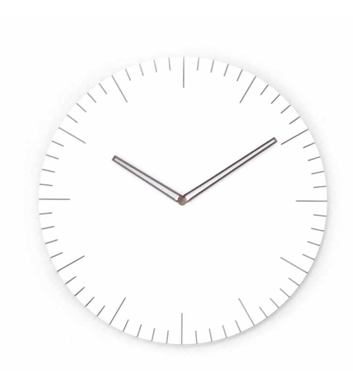 Nowoczesny zegar ścienny z akcentem drewna płynący mechanizm indeks m2 - dekoracyjny zegar wiszący - wyposażenie wnętrz 