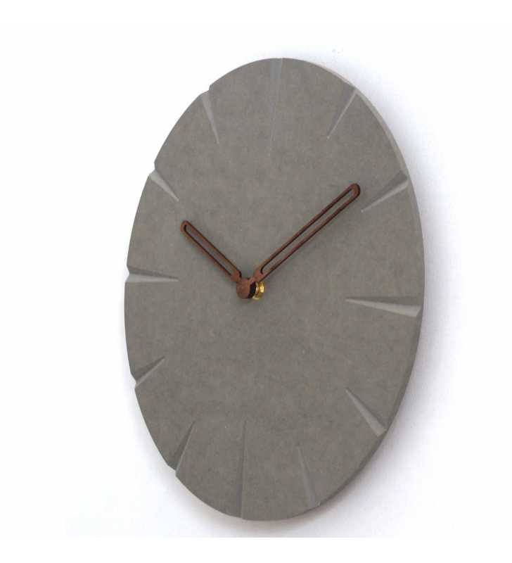 Nowoczesny zegar ścienny ECOBOARD Szary 3D - dekoracyjny zegar wiszący - wyposażenie wnętrz 
