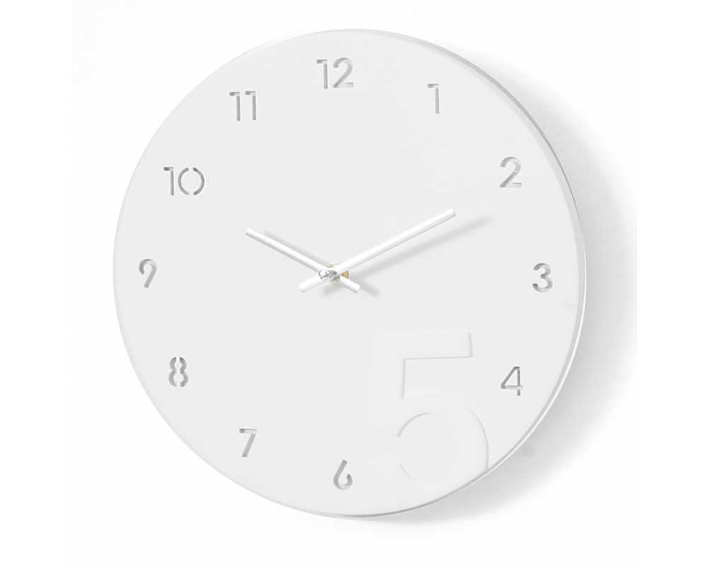 Zegar z ramkami na zdjęcia - Nowoczesny zegar ścienny ramki na zdjęcia biało-srebrny
