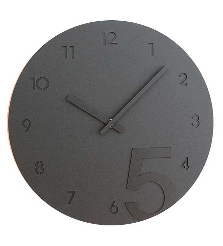 Nowoczesny zegar ścienny minimalistyczny czarny - dekoracyjny zegar wiszący - wyposażenie wnętrz 
