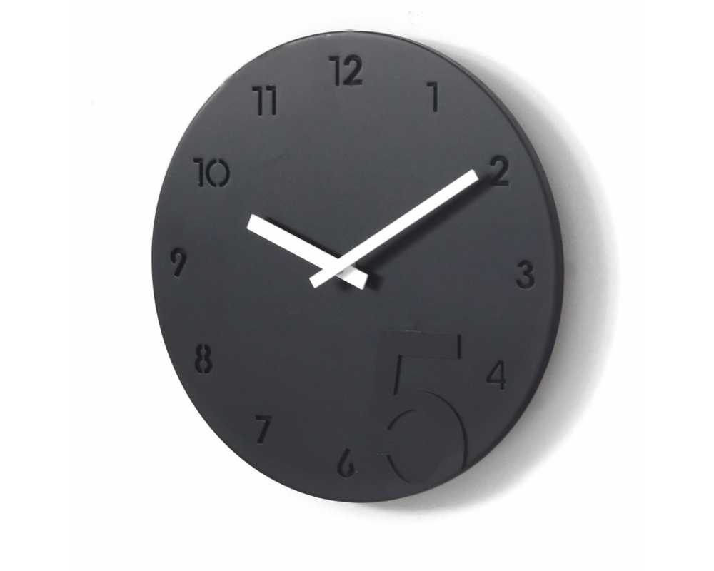 Zegar z ramkami na zdjęcia - Nowoczesny zegar ścienny ramki na zdjęcia czarno-biały