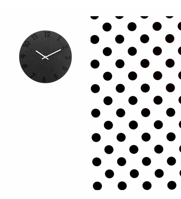 Nowoczesny zegar ścienny ECOBOARD czarny arabski - dekoracyjny zegar wiszący - wyposażenie wnętrz 