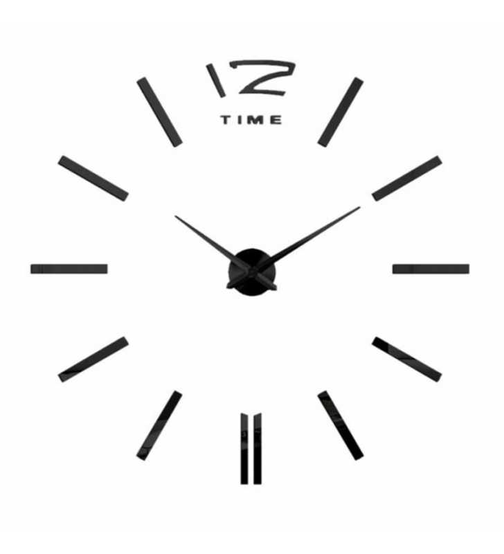 Nowoczesny zegar ścienny naklejany na ścianę DIY XXL od 70-130 cm 12S003