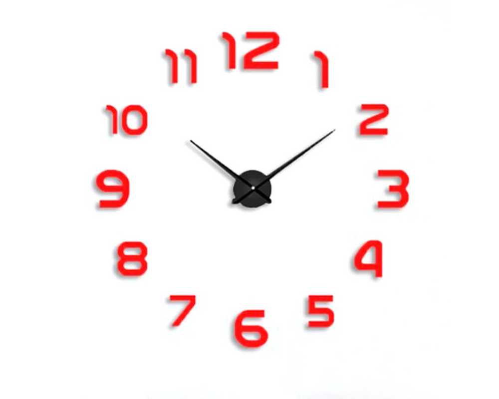 Nowoczesny zegar ścienny naklejany na ścianę DIY XXL od 70-130 cm 12S002