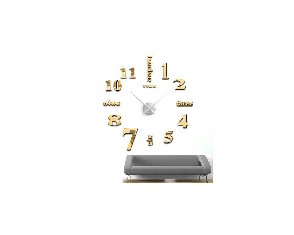 Nowoczesny zegar ścienny naklejany na ścianę DIY XXL od 70-130 cm 12S015