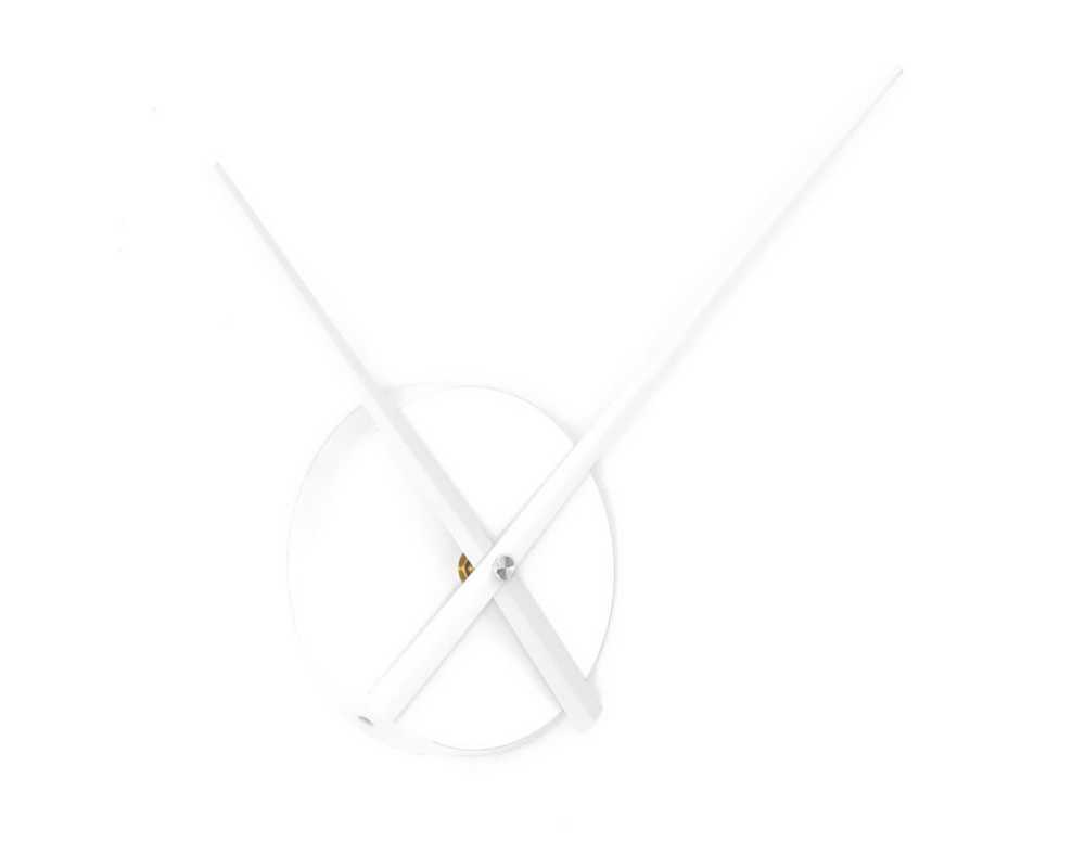 Duży zegar ścienny 3D DIY L biały wskazówki, wskazówki, wyposażenie wnętrz