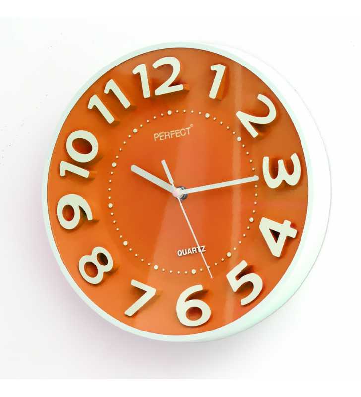 Klasyczny zegar ścienny 5840 pomarańczowy