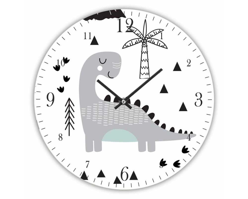 Zegar dla dzieci ścienny Happy Hour Dino