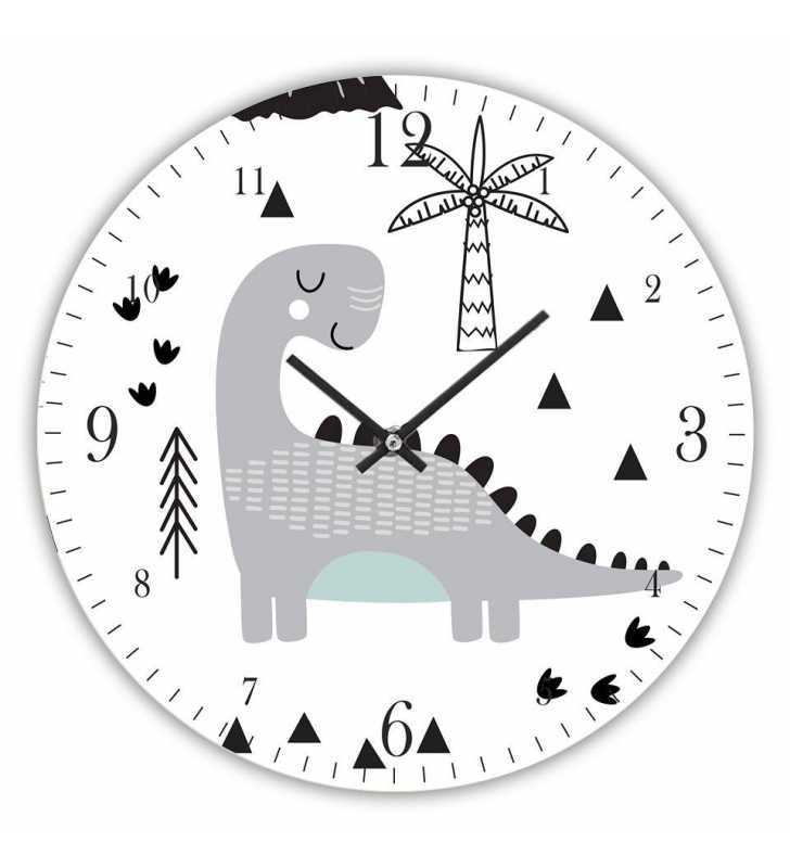 Zegar dla dzieci ścienny Happy Hour Dino