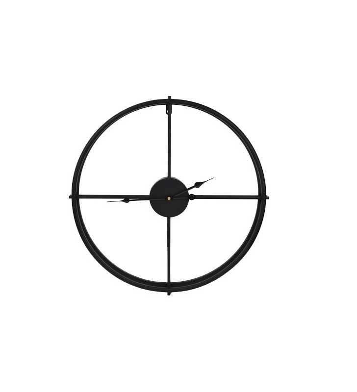 Zegar ścienny metalowy LOFT czarny 50 cm 3D