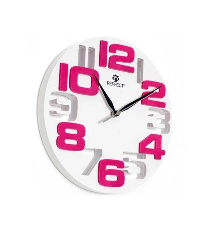 Zegar ścienny 689 różowy 3D
