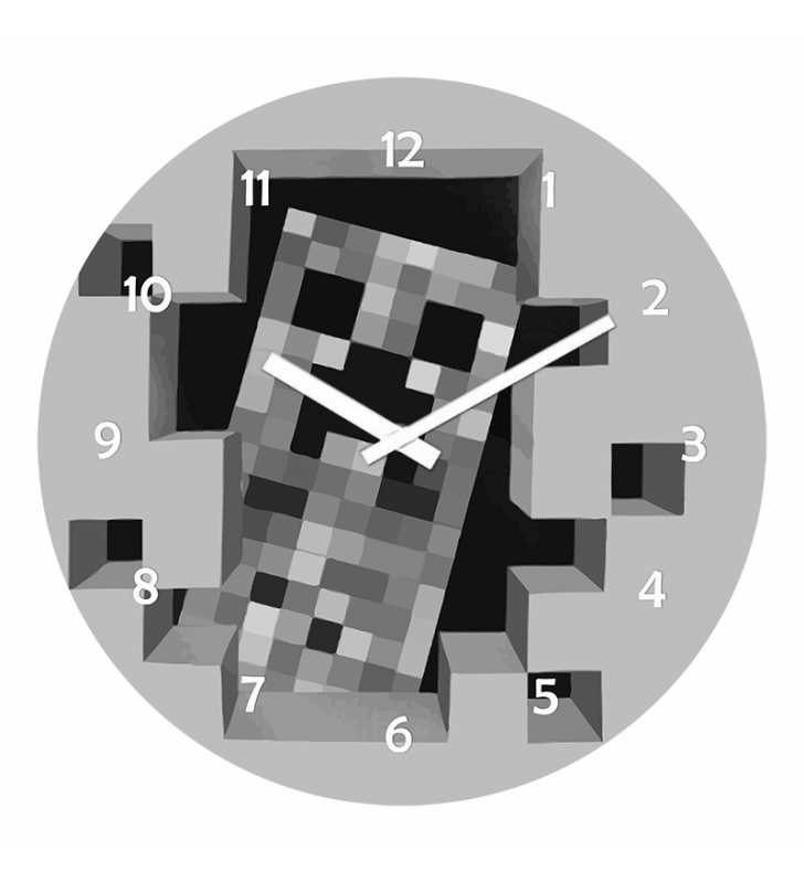 Zegar ścienny do pokoju dziecka Happy Hour Minecraft2