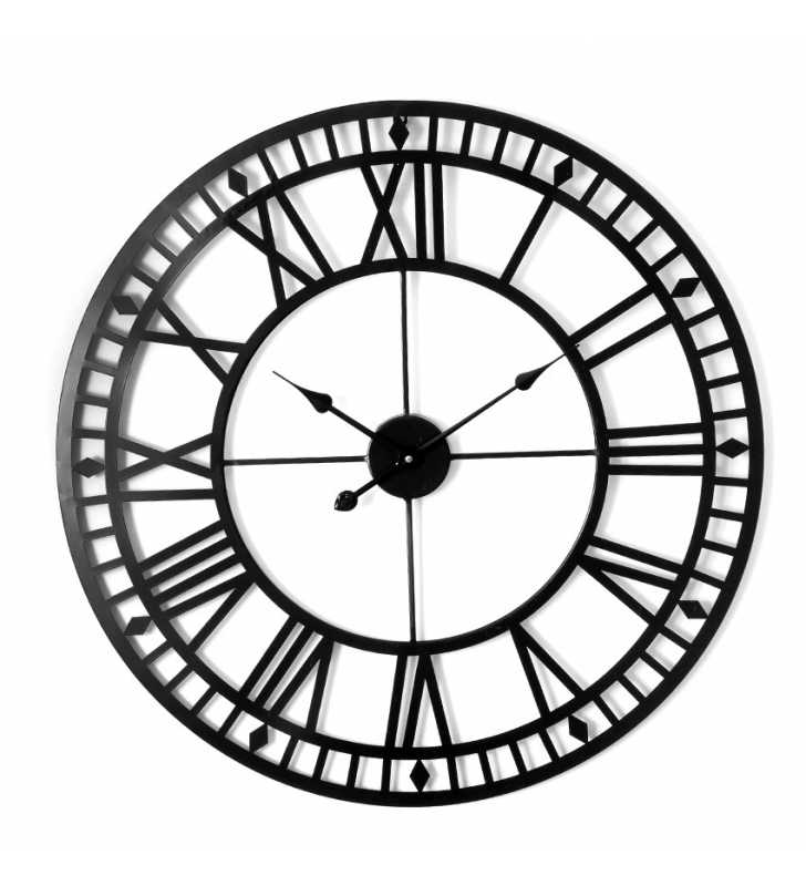 Duży metalowy zegar ścienny minuty loft 80 cm 
