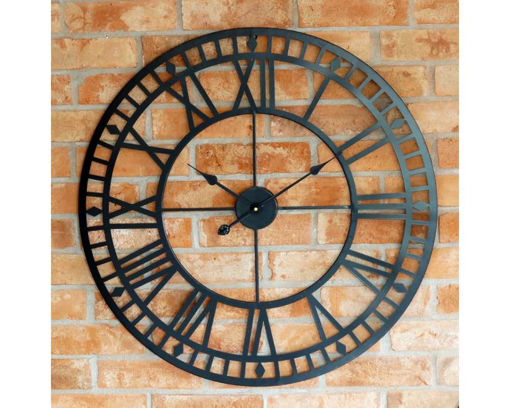Duży metalowy zegar ścienny minuty loft 60 cm 
