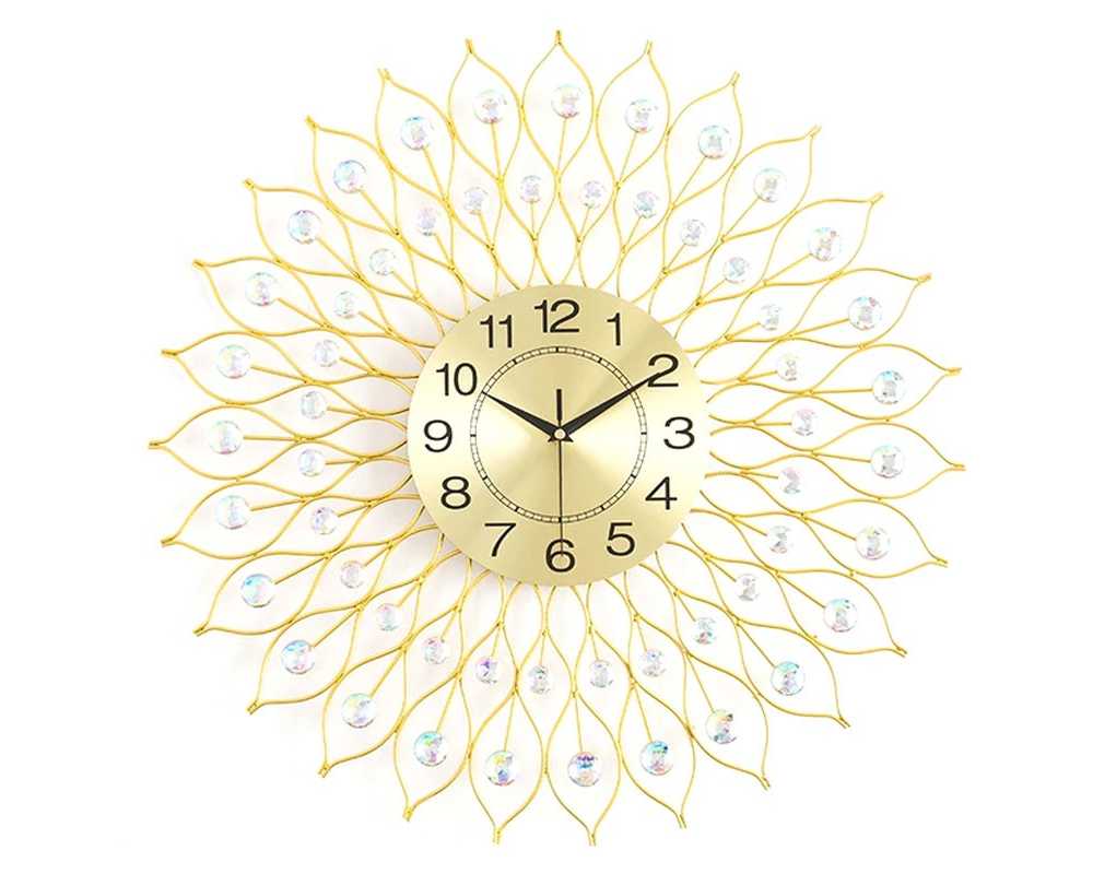 Zegar ścienny Nextgeneration kryształki  DIAMOND złoty