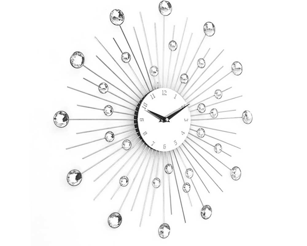 Zegar ścienny Crystal - DIamond - Nowoczesny zegar ścienny Nextgeneration DIAMOND 905  minimal efekt lustra indeks 5