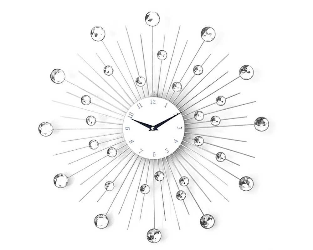 Zegar ścienny Crystal - DIamond - Nowoczesny zegar ścienny Nextgeneration DIAMOND 905  minimal efekt lustra indeks 5