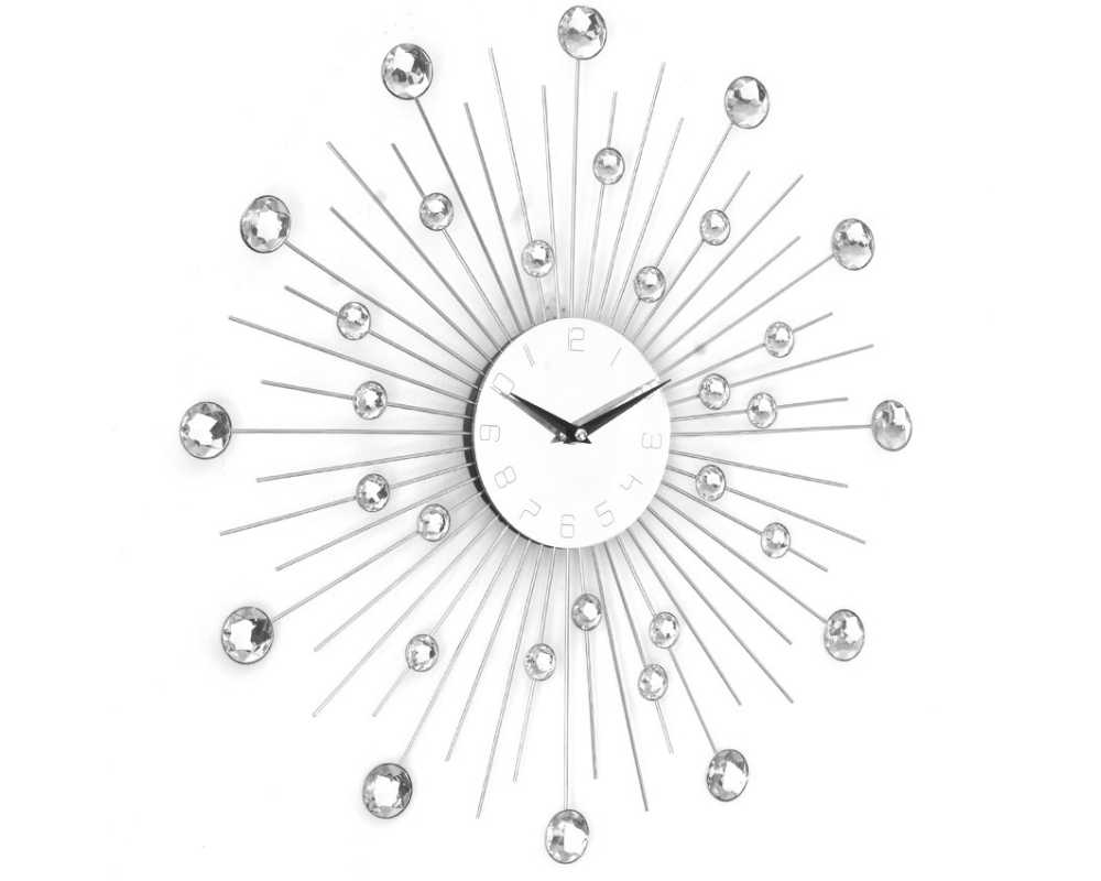 Zegar ścienny Crystal - DIamond - Nowoczesny zegar ścienny Nextgeneration DIAMOND 905  minimal efekt lustra indeks 6