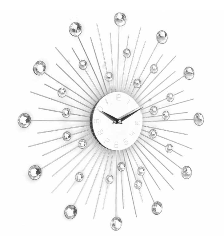 Zegar ścienny Crystal - DIamond - Nowoczesny zegar ścienny Nextgeneration DIAMOND 905  minimal efekt lustra indeks 6