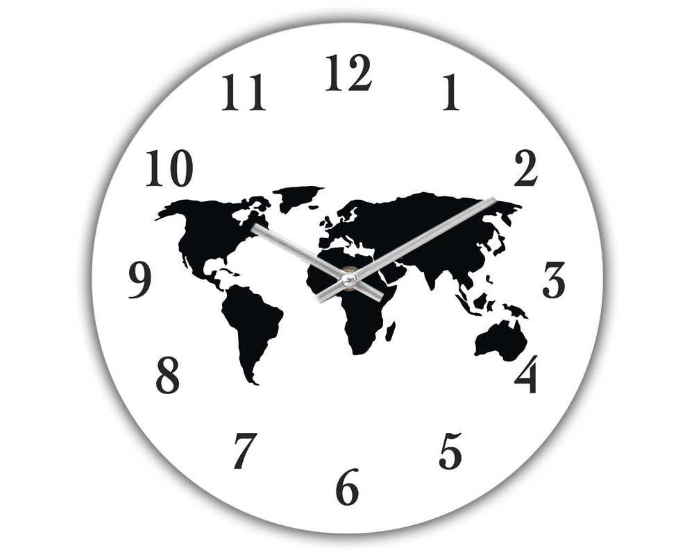 Zegar dla ścienny Happy Hour World map