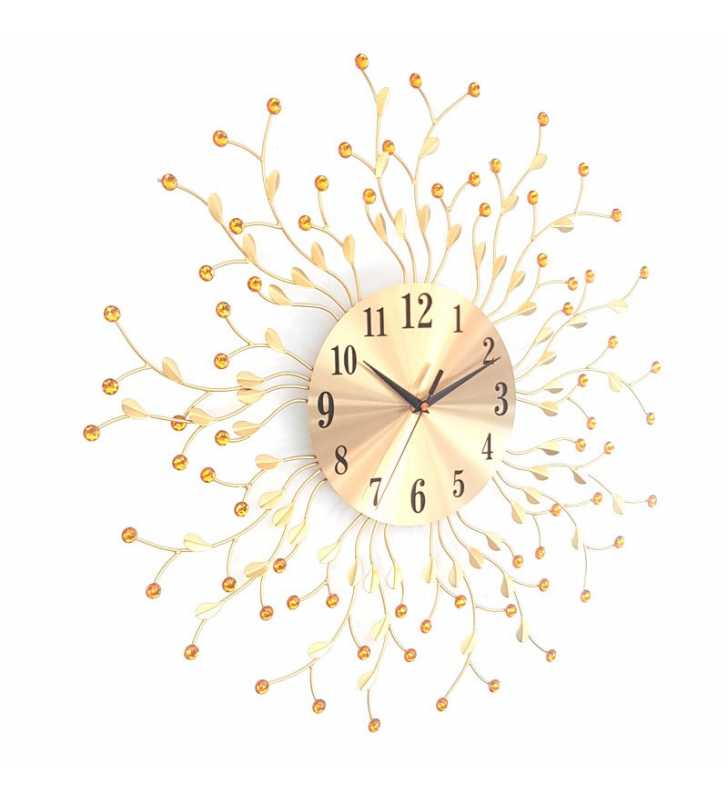 Zegar ścienny Nextgeneration DIAMOND kwiaty złote