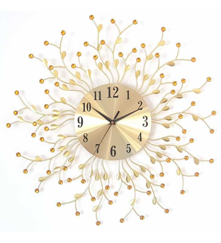 Zegar ścienny Nextgeneration DIAMOND kwiaty złote