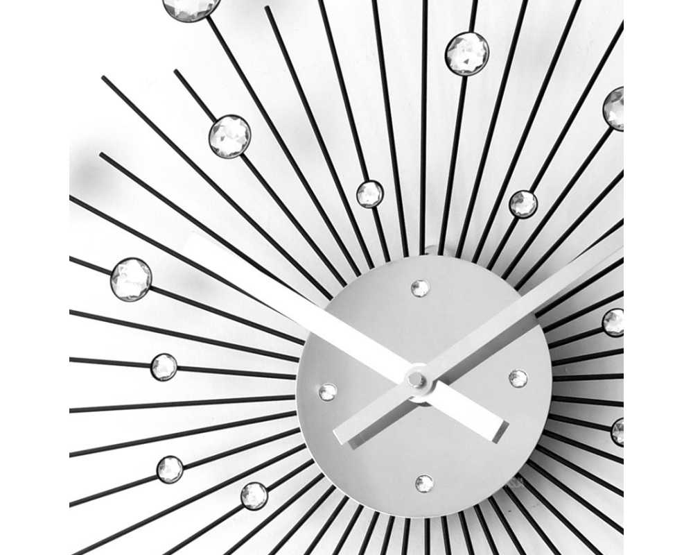 Zegar ścienny Crystal - DIamond - Nowoczesny zegar ścienny Nextgeneration DIAMOND 905 bs z efektem lustra