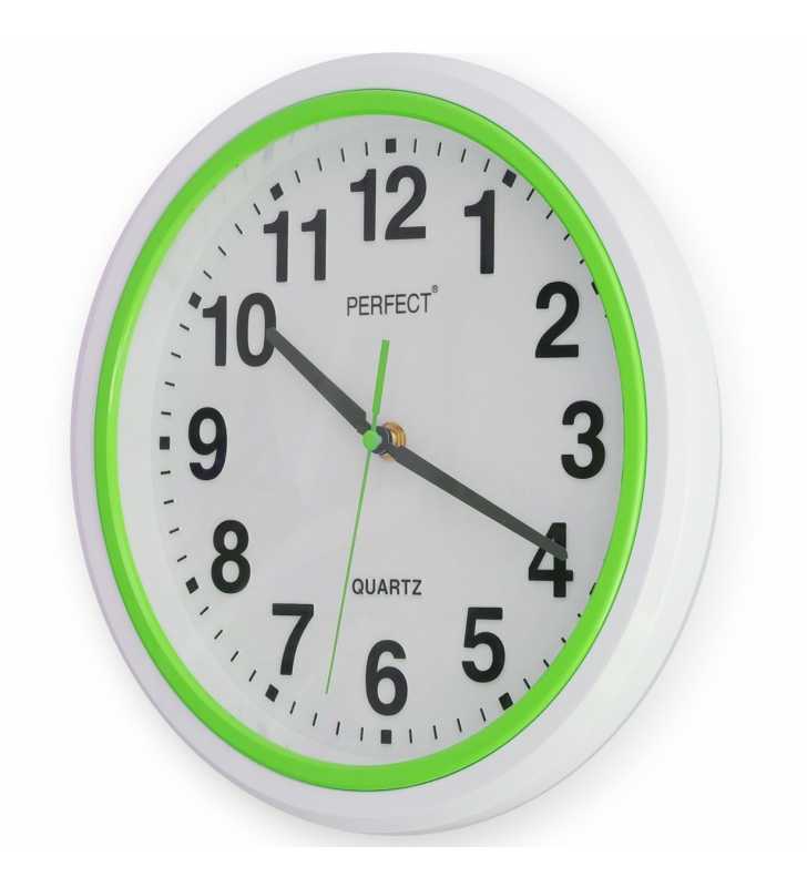 Nowoczesny zegar ścienny 5841 zielony - dekoracyjny zegar wiszący - wyposażenie wnętrz 