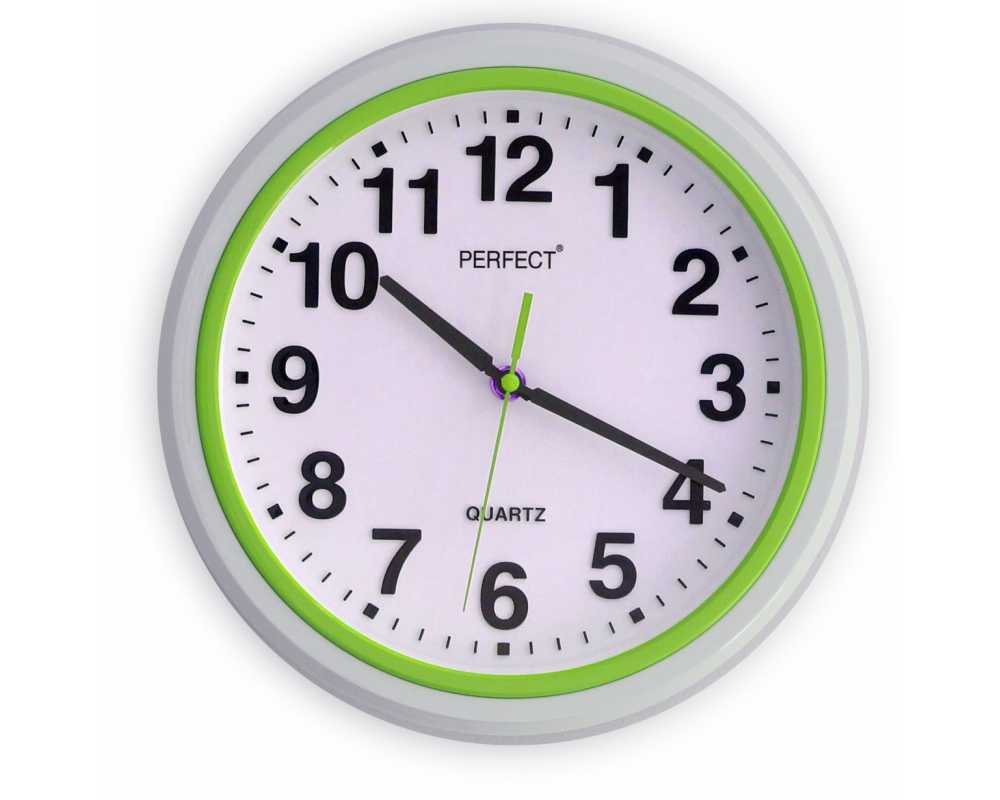 Nowoczesny zegar ścienny 5841 zielony - dekoracyjny zegar wiszący - wyposażenie wnętrz 
