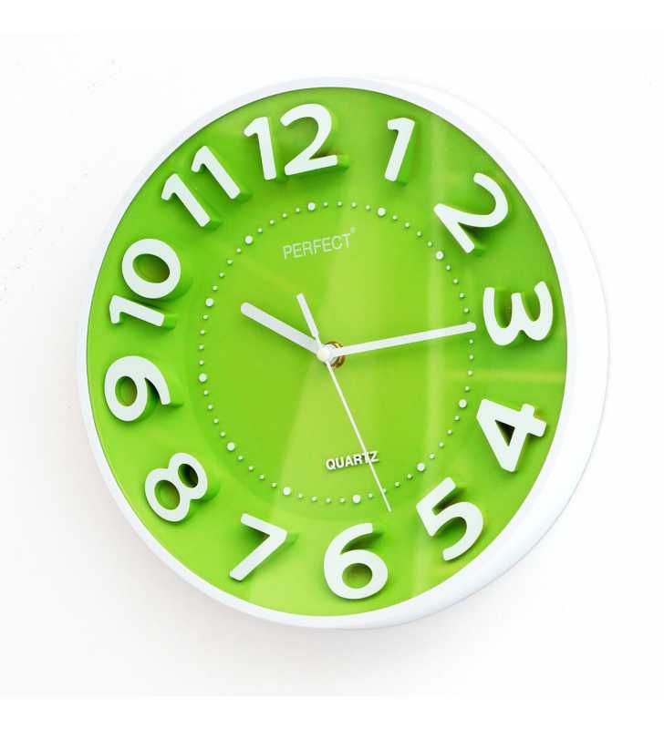 Klasyczny zegar ścienny 5840 zielony - dekoracyjny zegar wiszący - wyposażenie wnętrz 